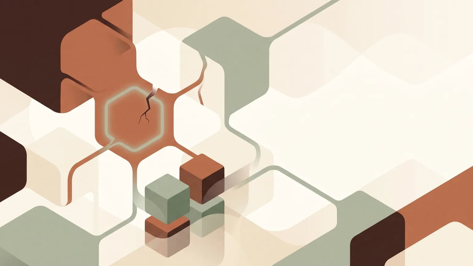 Abstraktes Titelbild zum Thema npm-Pakete als Sicherheitsfalle: Supply-Chain-Angriffe erkennen (KI-generiert)