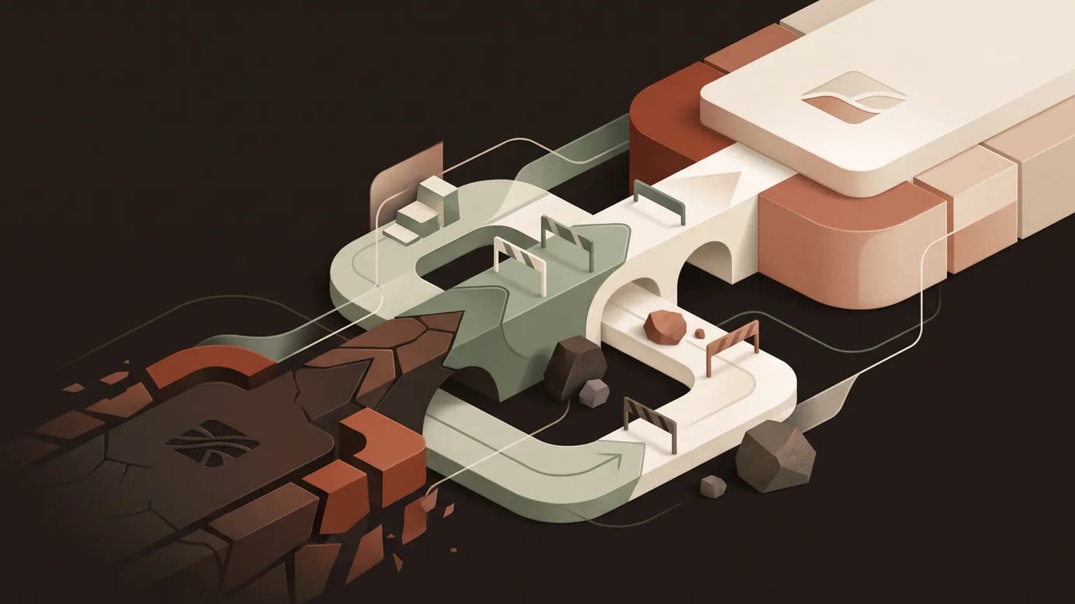 Abstraktes Titelbild zum Thema Von .NET 8 auf .NET 10 migrieren: Aufwand, Ablauf und typische Stolpersteine (KI-generiert)